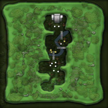 Mayan Jungle Ace of Spades map preview with a large stepped voxel temple surrounded by trees