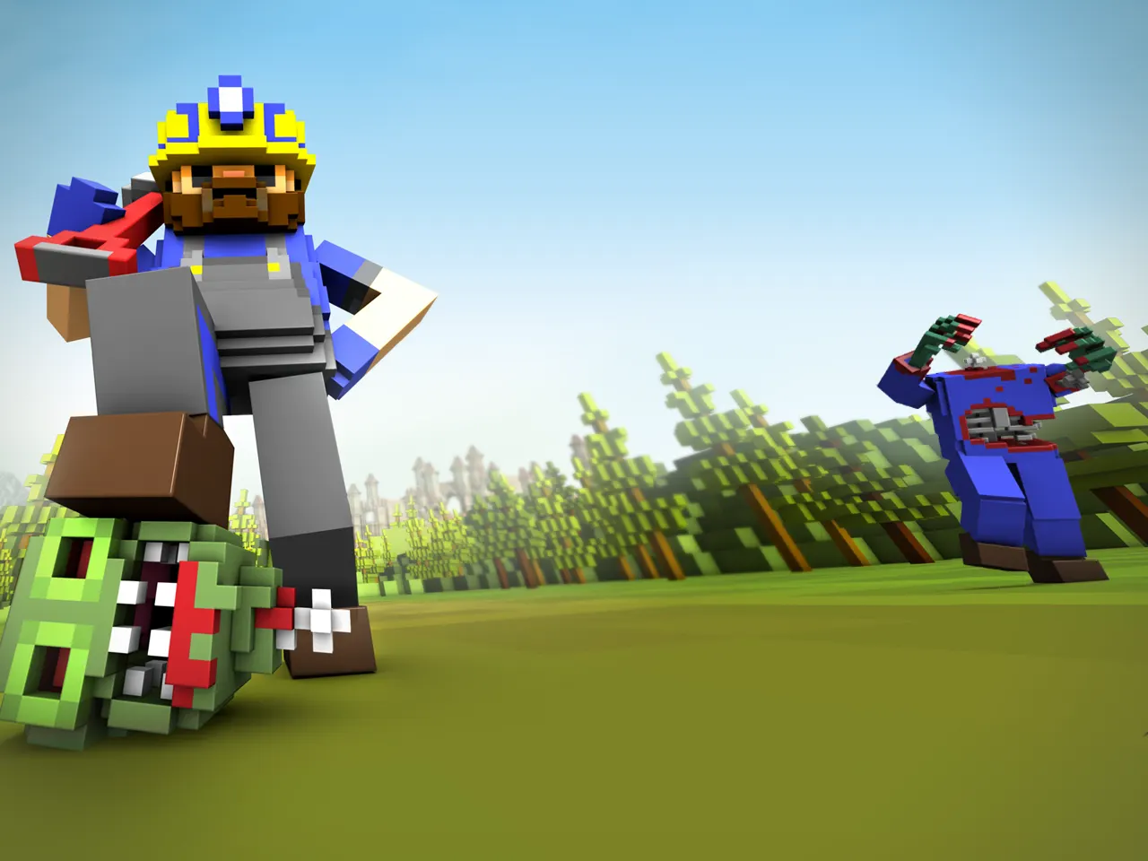 Ace of Spades Battle Builder splash art with soldiers and blocks